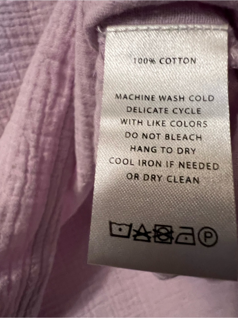 NEW / Lilla P / Lavender / 100% Cotton Double Gauze / Pocket Tank / Size M - Picture 5 of 7
